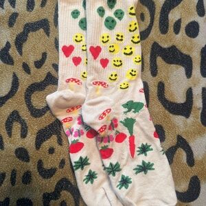 Coney Island Picnic Doodle Crew Sock